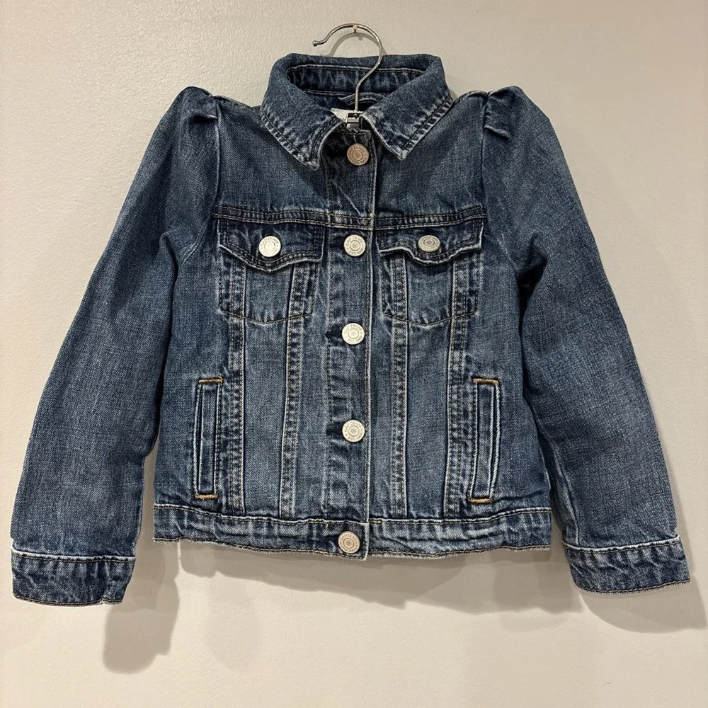 Gap Girls Disney Minnie Mouse Denim Jacket Size 5